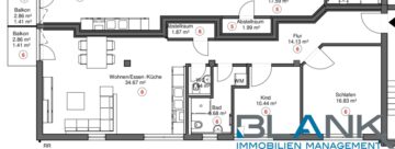 Neue 3,5-Zimmer-Wohnung mit Balkon in guter Lage von Herrenberg-Kuppingen !, 71083 Herrenberg, Etagenwohnung