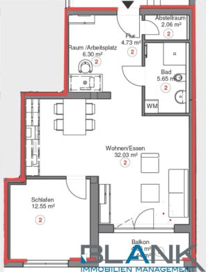 Neubau-Standard: 2,5-Zimmer-Wohnung mit Balkon und Stellplatz, 71083 Herrenberg, Erdgeschosswohnung