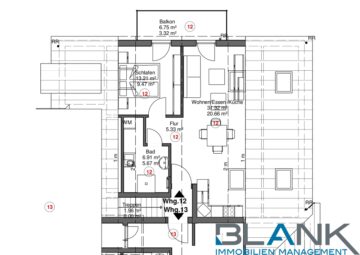 Perfekte 2 Zimmer Wohnung mit Balkon – Erstbezug, 71083 Herrenberg / Kuppingen, Dachgeschosswohnung